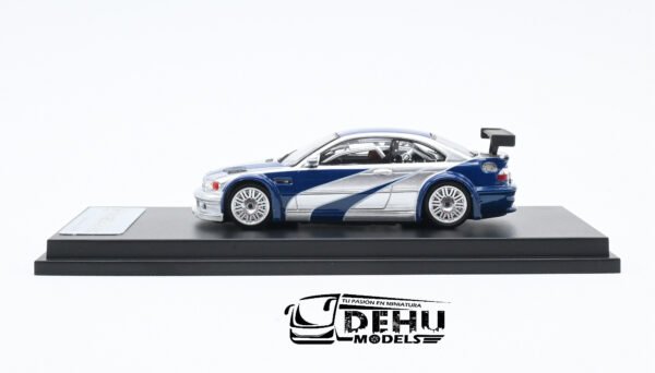 Auto a Escala 1/64 BMW M3E46 GTR Most Wanted Gris-Azul, DCMBMWMOWA DCM Model - Imagen 7