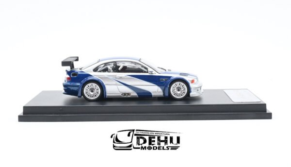 Auto a Escala 1/64 BMW M3E46 GTR Most Wanted Gris-Azul, DCMBMWMOWA DCM Model - Imagen 4