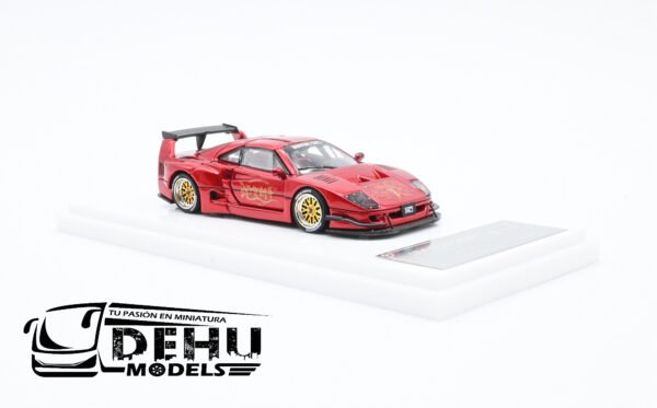 Auto a Escala 1/64 Ferrari F40 Libertywalk Chasse Rojo Cromo, DKA-024C DemonKing Auto - Imagen 3