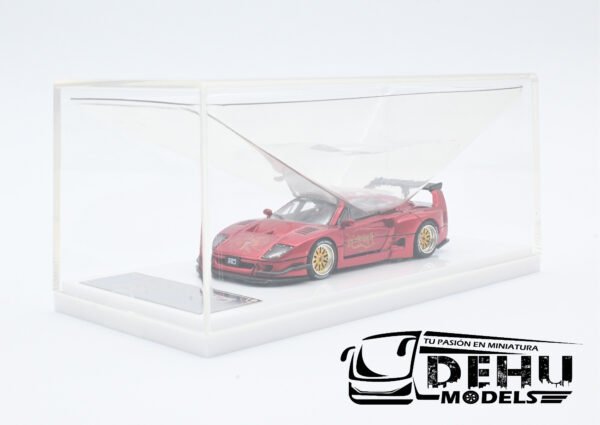 Auto a Escala 1/64 Ferrari F40 Libertywalk Chasse Rojo Cromo, DKA-024C DemonKing Auto - Imagen 14
