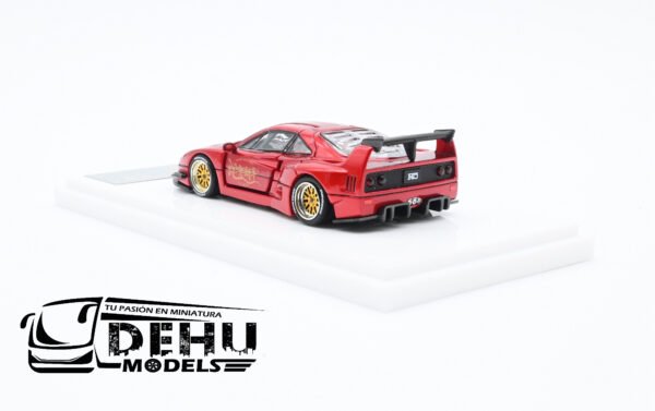 Auto a Escala 1/64 Ferrari F40 Libertywalk Chasse Rojo Cromo, DKA-024C DemonKing Auto - Imagen 10