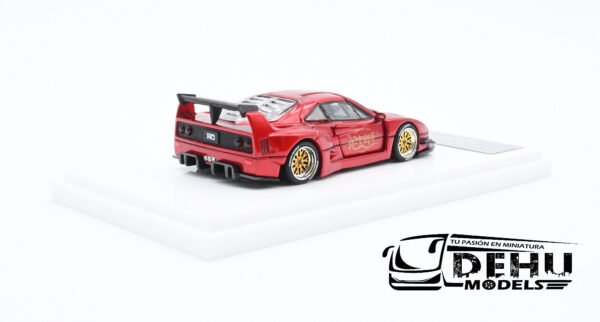 Auto a Escala 1/64 Ferrari F40 Libertywalk Chasse Rojo Cromo, DKA-024C DemonKing Auto - Imagen 5