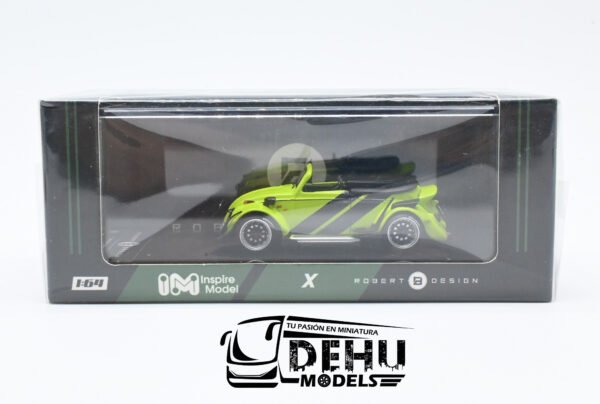 Auto a Escala 1/64 Volkswagen Beetle (vocho) Rauh Welt Begriff Brazilian Design Verde-Negro, LB_640008F Inspire Model - Imagen 12