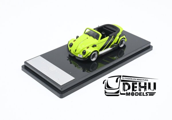 Auto a Escala 1/64 Volkswagen Beetle (vocho) Rauh Welt Begriff Brazilian Design Verde-Negro, LB_640008F Inspire Model - Imagen 9