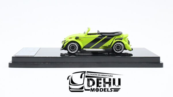 Auto a Escala 1/64 Volkswagen Beetle (vocho) Rauh Welt Begriff Brazilian Design Verde-Negro, LB_640008F Inspire Model - Imagen 7