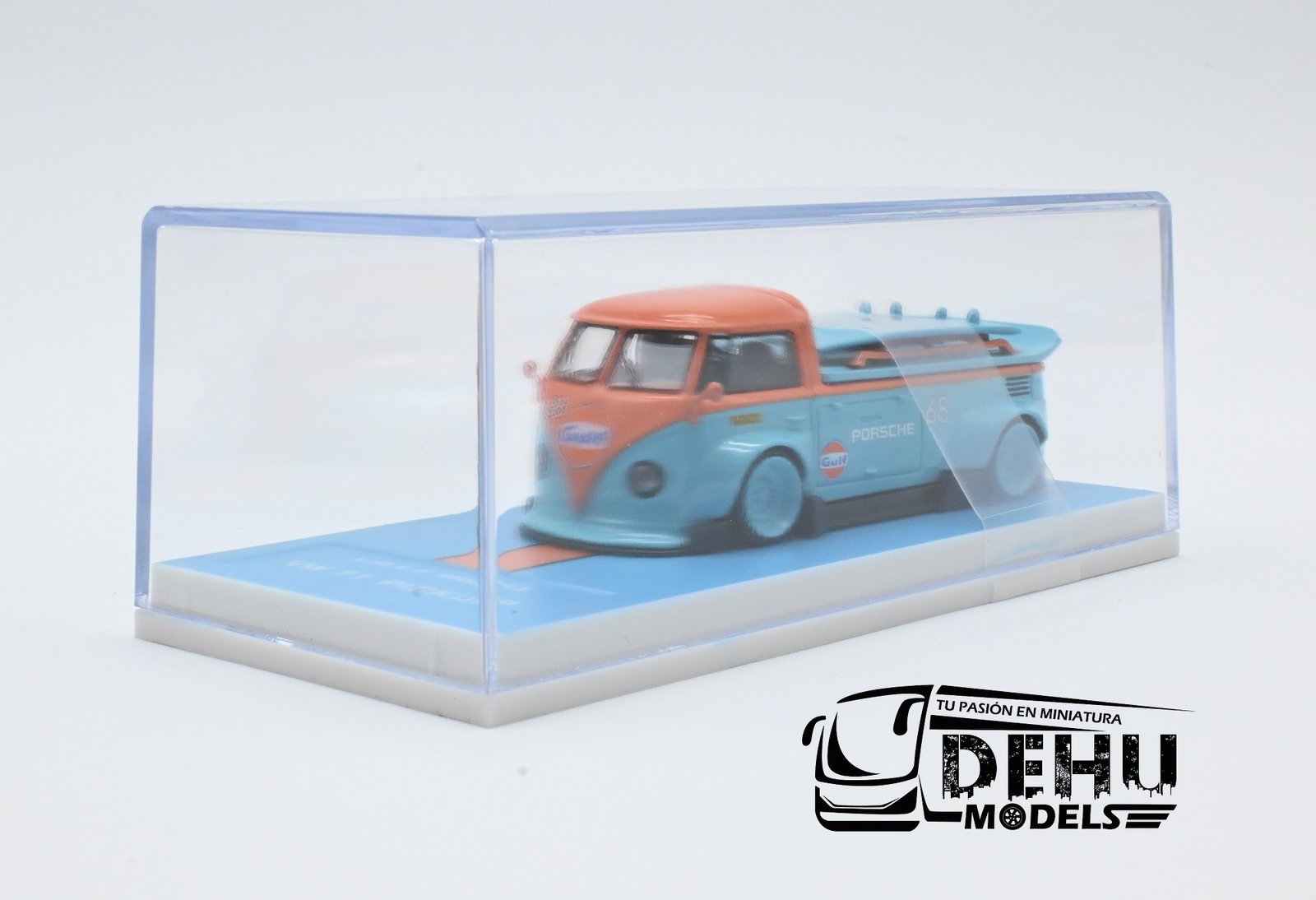 Camioneta a Escala 1/64 Volkswagen T1 pick Up Gulf Edition Azul - Naranja, LMLFVWT1PIGU LMLF - Imagen 10