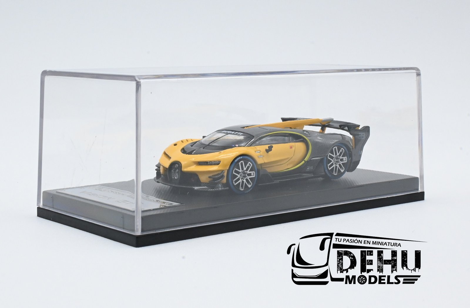 Auto a Escala 1/64 Bugatti Vision GT Amarillo Carbón, MJMBUVGTAMCA MJ Model - Imagen 10