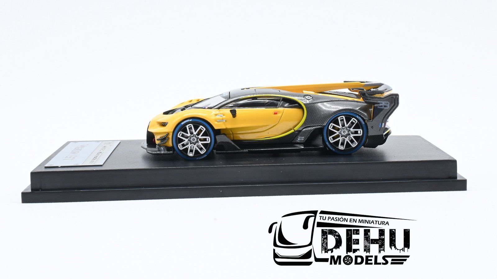 Auto a Escala 1/64 Bugatti Vision GT Amarillo Carbón, MJMBUVGTAMCA MJ Model - Imagen 7
