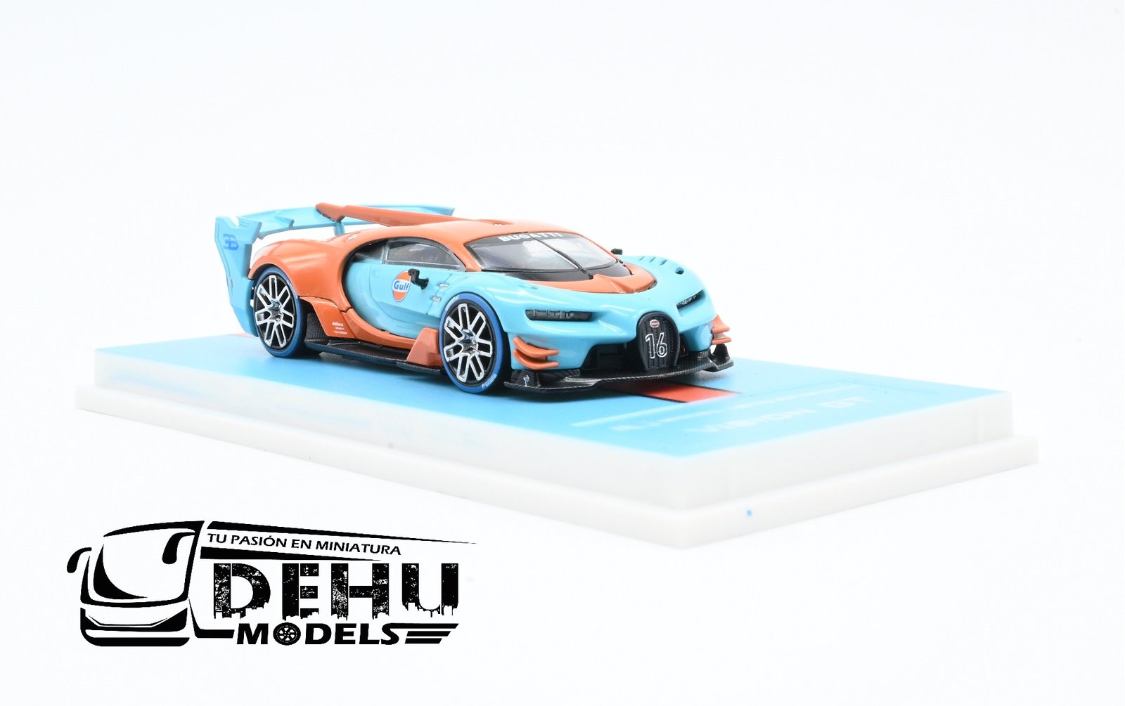 Auto a Escala 1/64 Bugatti Vision GT Azul - Naranja, MJMBUVGTAZNA MJ Model - Imagen 3