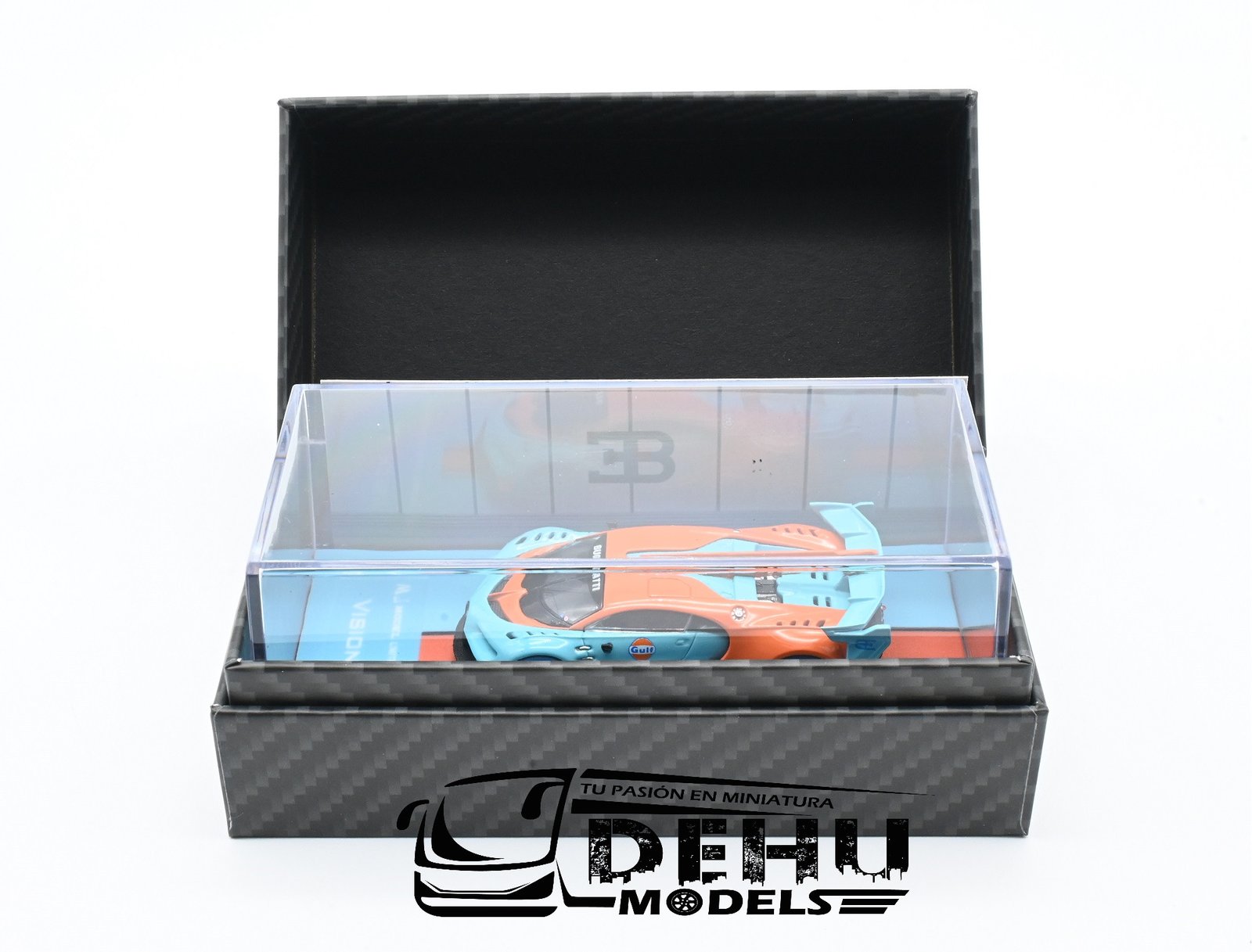 Auto a Escala 1/64 Bugatti Vision GT Azul - Naranja, MJMBUVGTAZNA MJ Model - Imagen 12