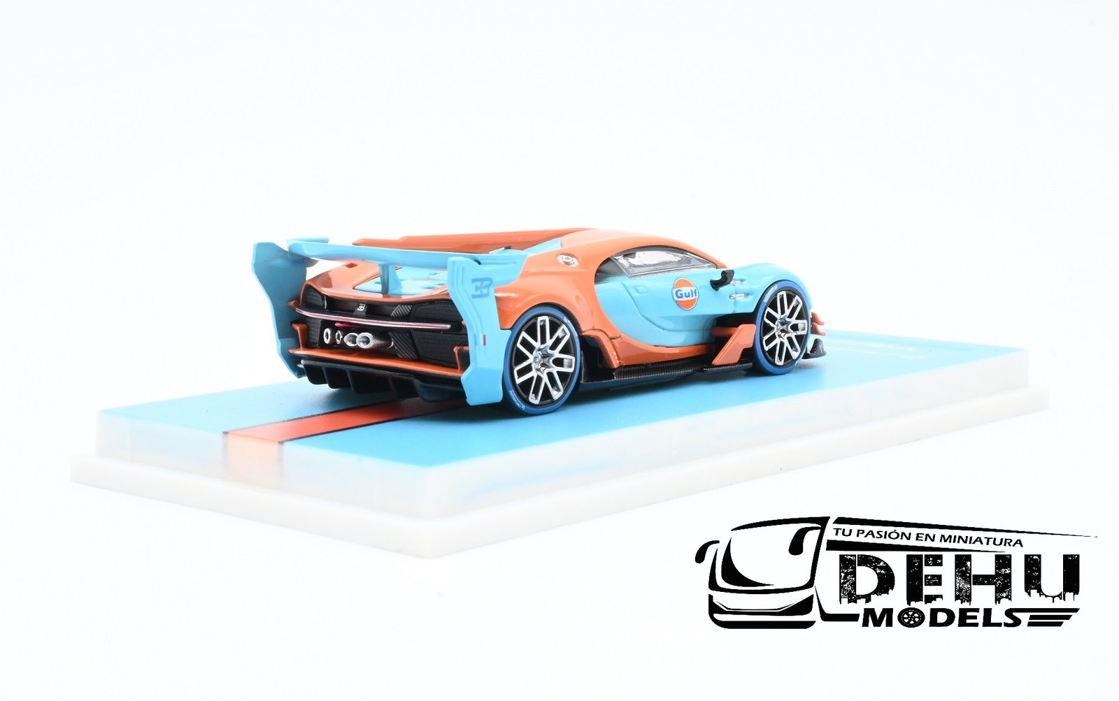 Auto a Escala 1/64 Bugatti Vision GT Azul - Naranja, MJMBUVGTAZNA MJ Model - Imagen 5