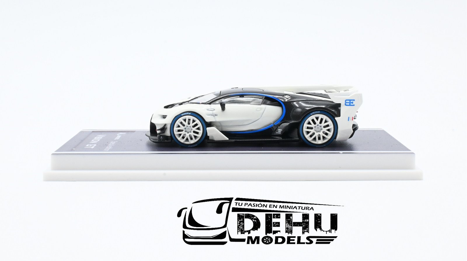 Auto a Escala 1/64 Bugatti Vision GT Blanco - Negro, MJMBUVGTBLNE MJ Model - Imagen 7