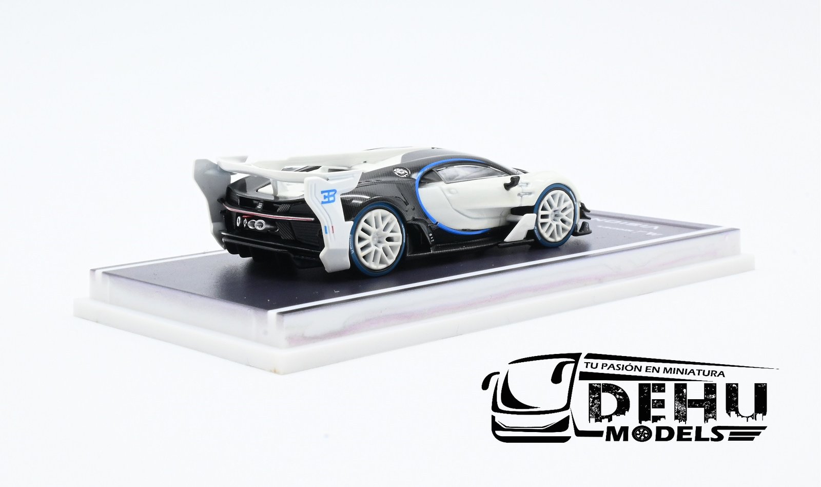 Auto a Escala 1/64 Bugatti Vision GT Blanco - Negro, MJMBUVGTBLNE MJ Model - Imagen 5