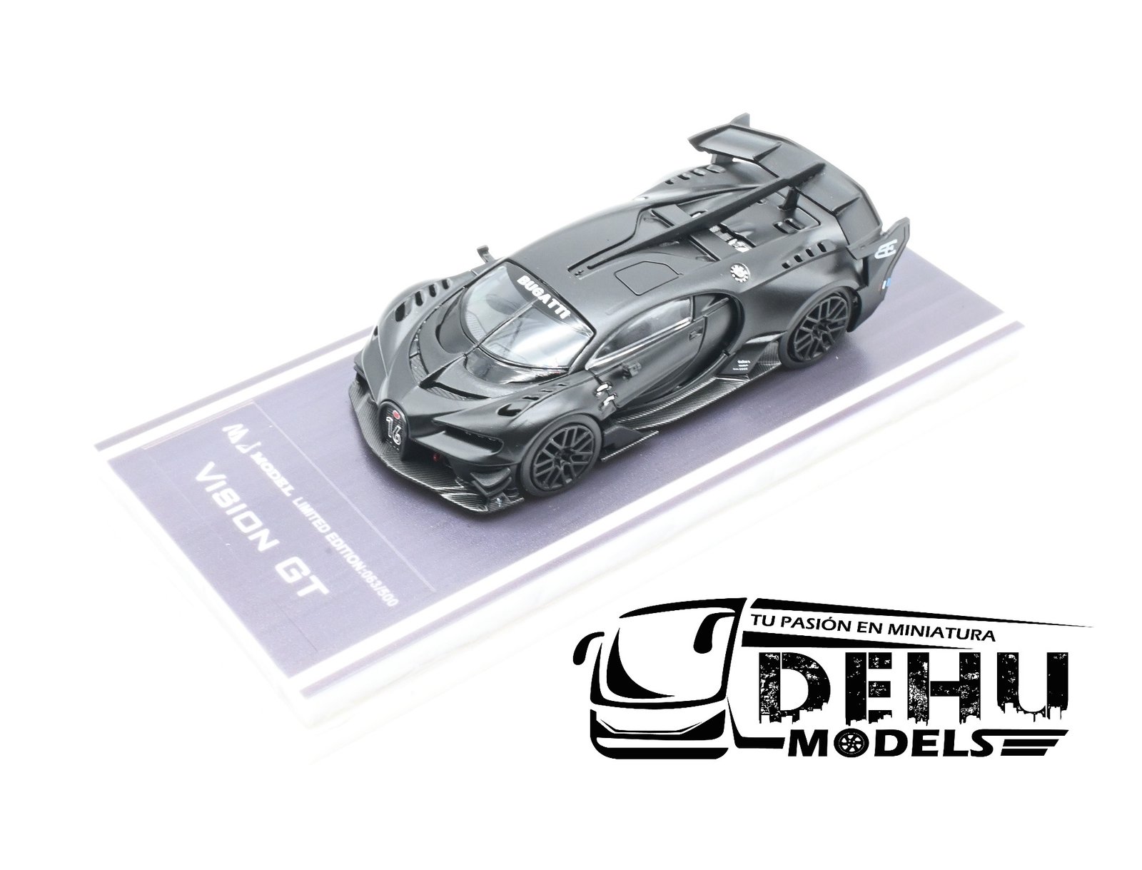 Auto a Escala 1/64 Bugatti Vision GT Negro, MJMBUVGTNEGR MJ Model - Imagen 9