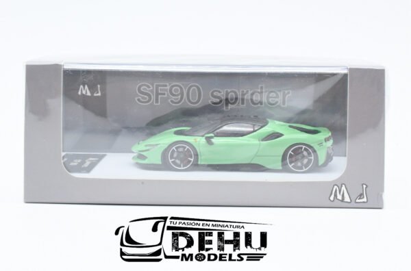 Auto a Escala 1/64 Ferrari SF 90 Verde Pastel, MJMFESF90VP MJ Model - Imagen 2