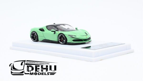 Auto a Escala 1/64 Ferrari SF 90 Verde Pastel, MJMFESF90VP MJ Model - Imagen 11