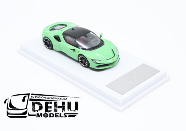 Auto a Escala 1/64 Ferrari SF 90 Verde Pastel, MJMFESF90VP MJ Model - Imagen 12
