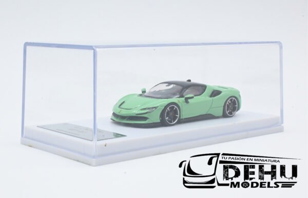 Auto a Escala 1/64 Ferrari SF 90 Verde Pastel, MJMFESF90VP MJ Model - Imagen 3