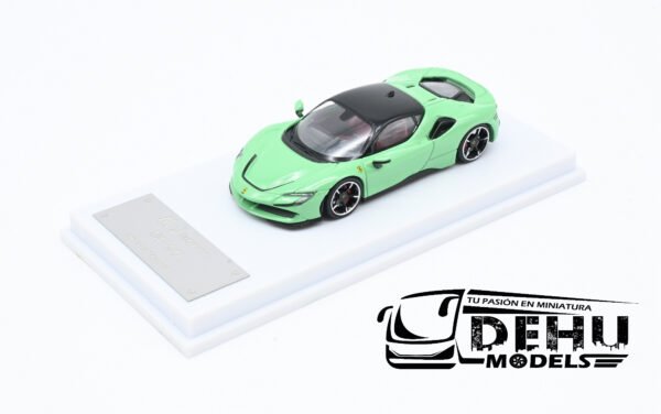 Auto a Escala 1/64 Ferrari SF 90 Verde Pastel, MJMFESF90VP MJ Model - Imagen 6