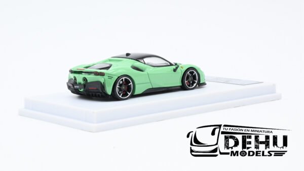 Auto a Escala 1/64 Ferrari SF 90 Verde Pastel, MJMFESF90VP MJ Model - Imagen 9
