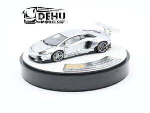 Auto a Escala 1/64 Lamborghini Aventador Grigio Antares  LB-works Liberty Walks Plateado, PGMLAAVGAPL PGM