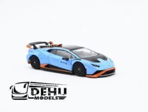 Auto a Escala 1/64 Lamborghini Huracan STO Azul - Naranja, PR64-0110 Pop Race