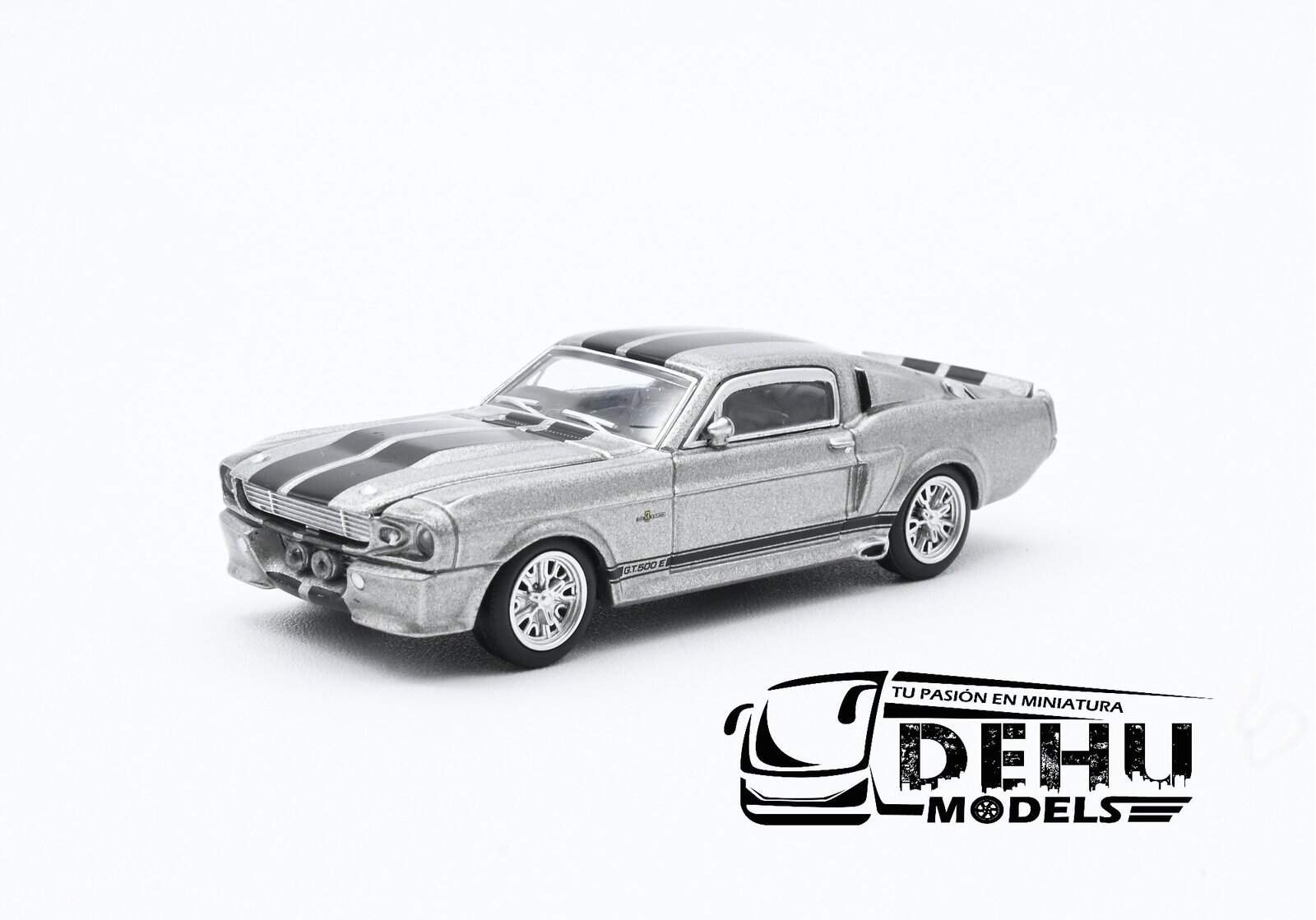 Auto a Escala 1/64 Ford Shelby Mustang GT500 Gris - Negro, PR64-0195 Pop Race