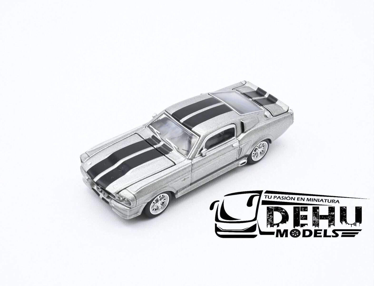 Auto a Escala 1/64 Ford Shelby Mustang GT500 Gris - Negro, PR64-0195 Pop Race - Imagen 13