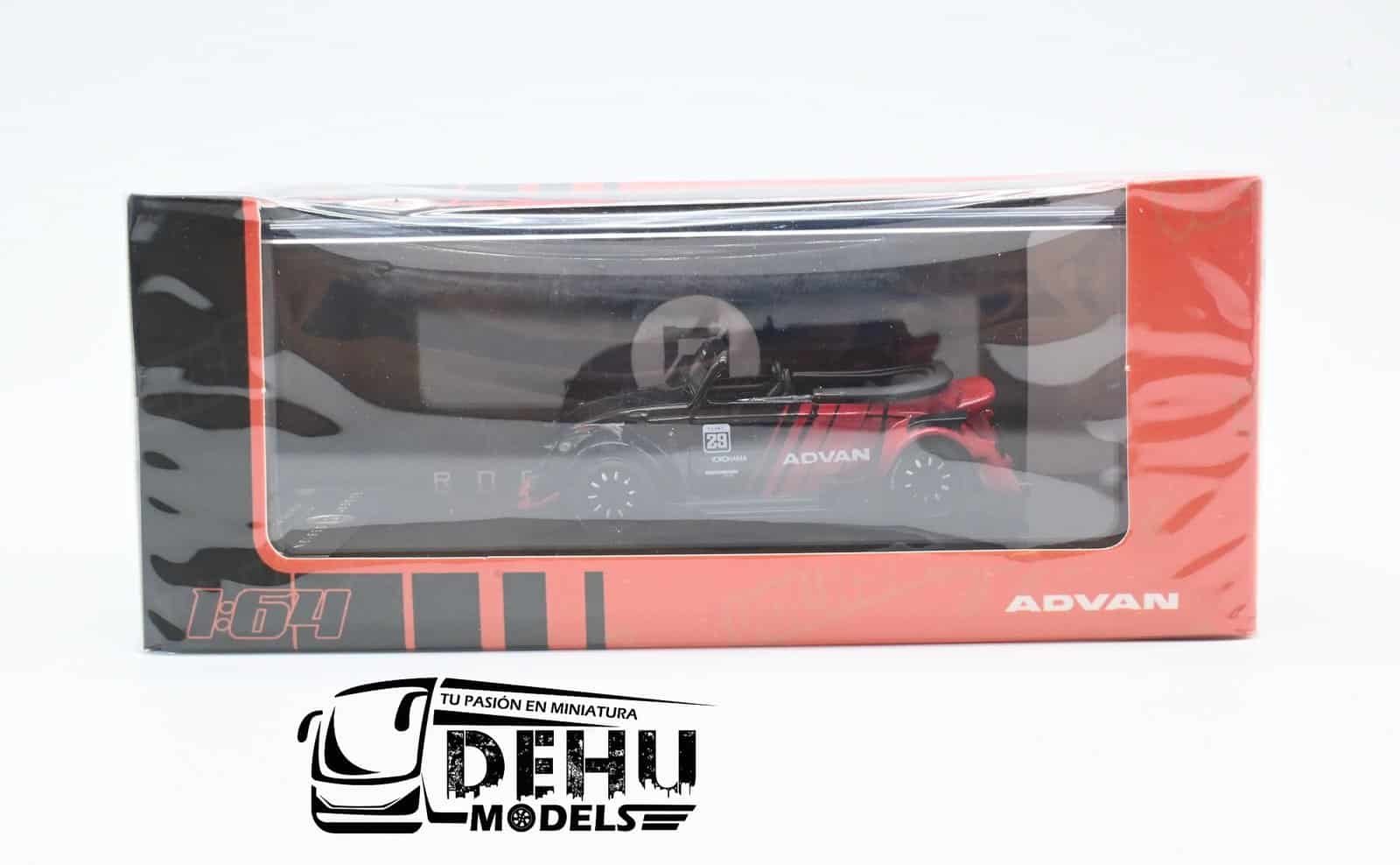 Auto a Escala 1/64 Volkswagen Beetle (vocho) Rauh Welt Begriff Brazilian Design Negro-Rojo, RD6405 Inspire Model - Imagen 11