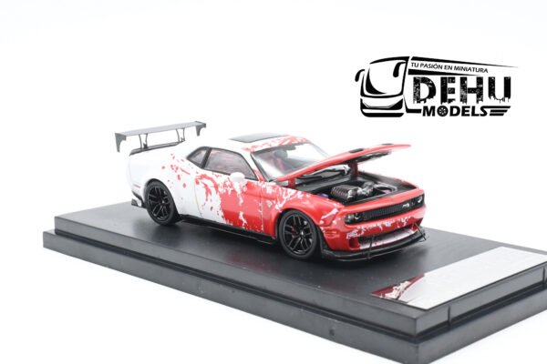 Auto a Escala 1/64 Dodge Challenger SRT Hellcat Rojo - Blanco, STHDCSAROBL Stance Hunters - Imagen 6