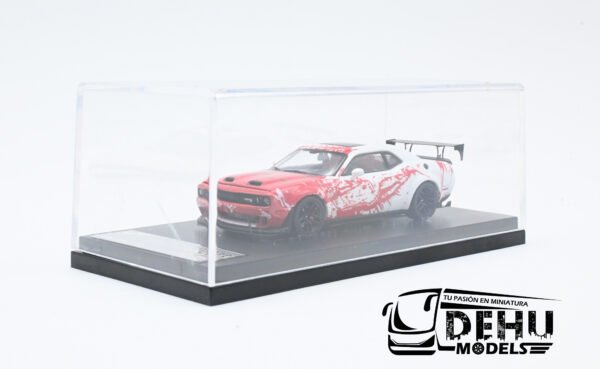 Auto a Escala 1/64 Dodge Challenger SRT Hellcat Rojo - Blanco, STHDCSAROBL Stance Hunters - Imagen 12