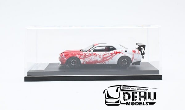 Auto a Escala 1/64 Dodge Challenger SRT Hellcat Rojo - Blanco, STHDCSAROBL Stance Hunters - Imagen 13