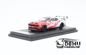 Auto a Escala 1/64 Dodge Challenger SRT Hellcat Rojo - Blanco, STHDCSAROBL Stance Hunters