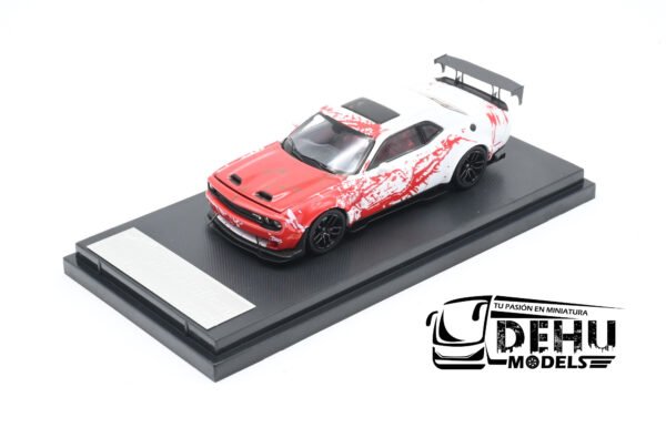 Auto a Escala 1/64 Dodge Challenger SRT Hellcat Rojo - Blanco, STHDCSAROBL Stance Hunters - Imagen 11