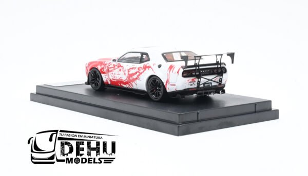 Auto a Escala 1/64 Dodge Challenger SRT Hellcat Rojo - Blanco, STHDCSAROBL Stance Hunters - Imagen 8