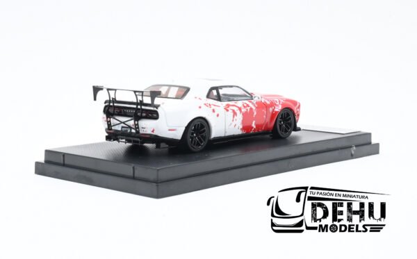 Auto a Escala 1/64 Dodge Challenger SRT Hellcat Rojo - Blanco, STHDCSAROBL Stance Hunters - Imagen 5