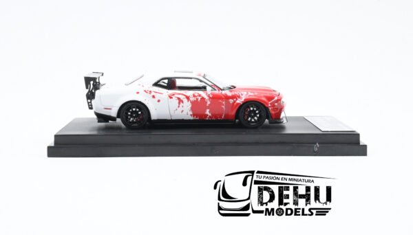 Auto a Escala 1/64 Dodge Challenger SRT Hellcat Rojo - Blanco, STHDCSAROBL Stance Hunters - Imagen 4