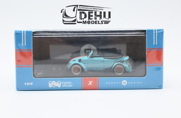 Auto a Escala 1/64 Volkswagen Beetle (vocho) Rauh Welt Begriff Brazilian Design Azul-Naranja, ST_740008A Inspire Model - Imagen 11
