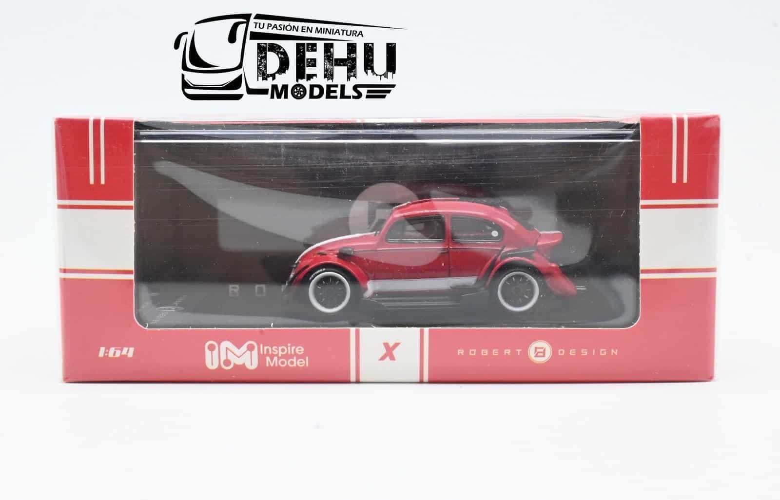 Auto a Escala 1/64 Volkswagen Beetle (vocho) Rauh Welt Begriff Brazilian Design Rojo-Blanco, ST_740008E Inspire Model - Imagen 12