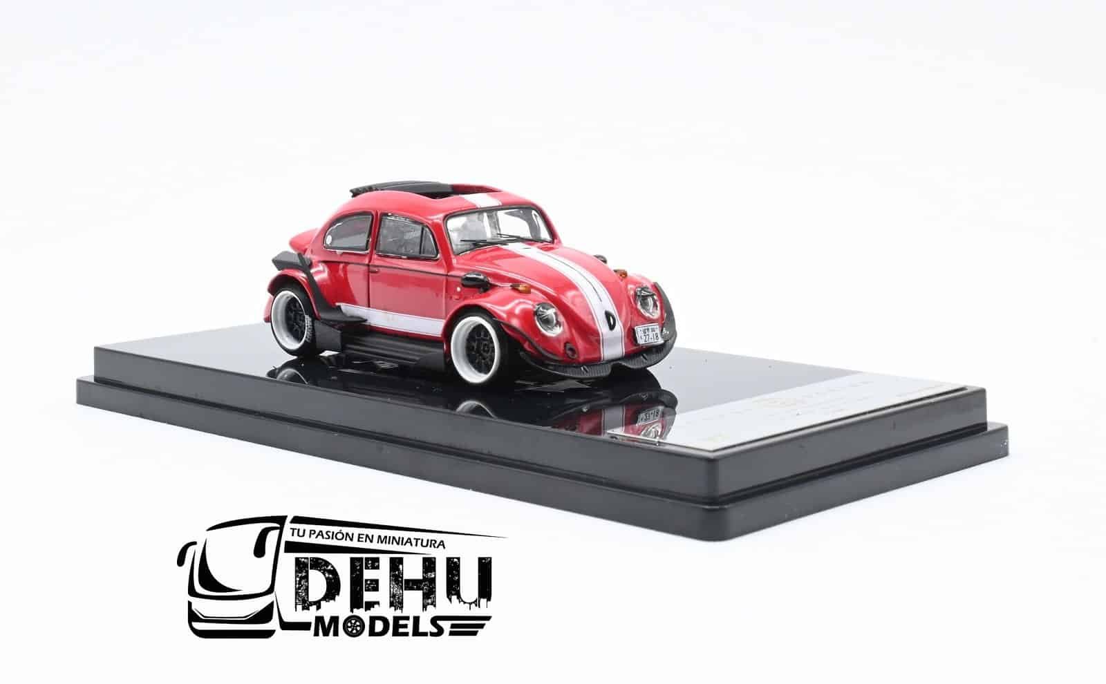 Auto a Escala 1/64 Volkswagen Beetle (vocho) Rauh Welt Begriff Brazilian Design Rojo-Blanco, ST_740008E Inspire Model - Imagen 3