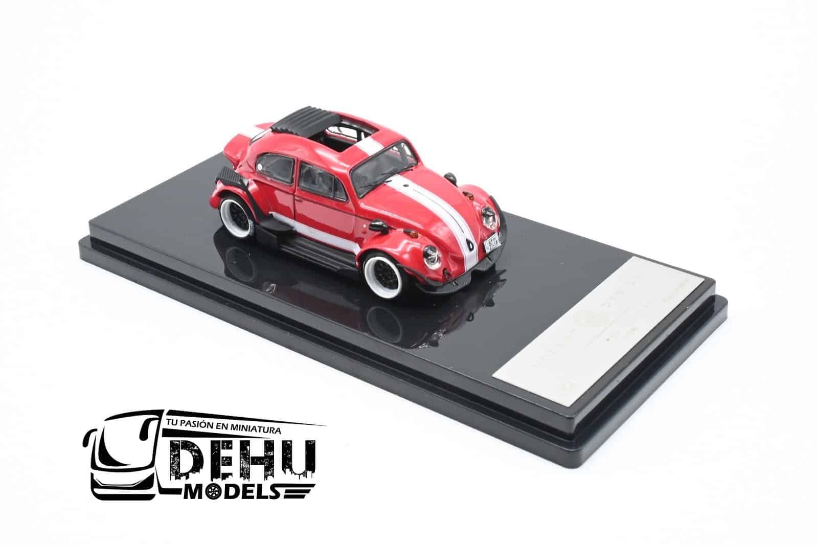 Auto a Escala 1/64 Volkswagen Beetle (vocho) Rauh Welt Begriff Brazilian Design Rojo-Blanco, ST_740008E Inspire Model - Imagen 2