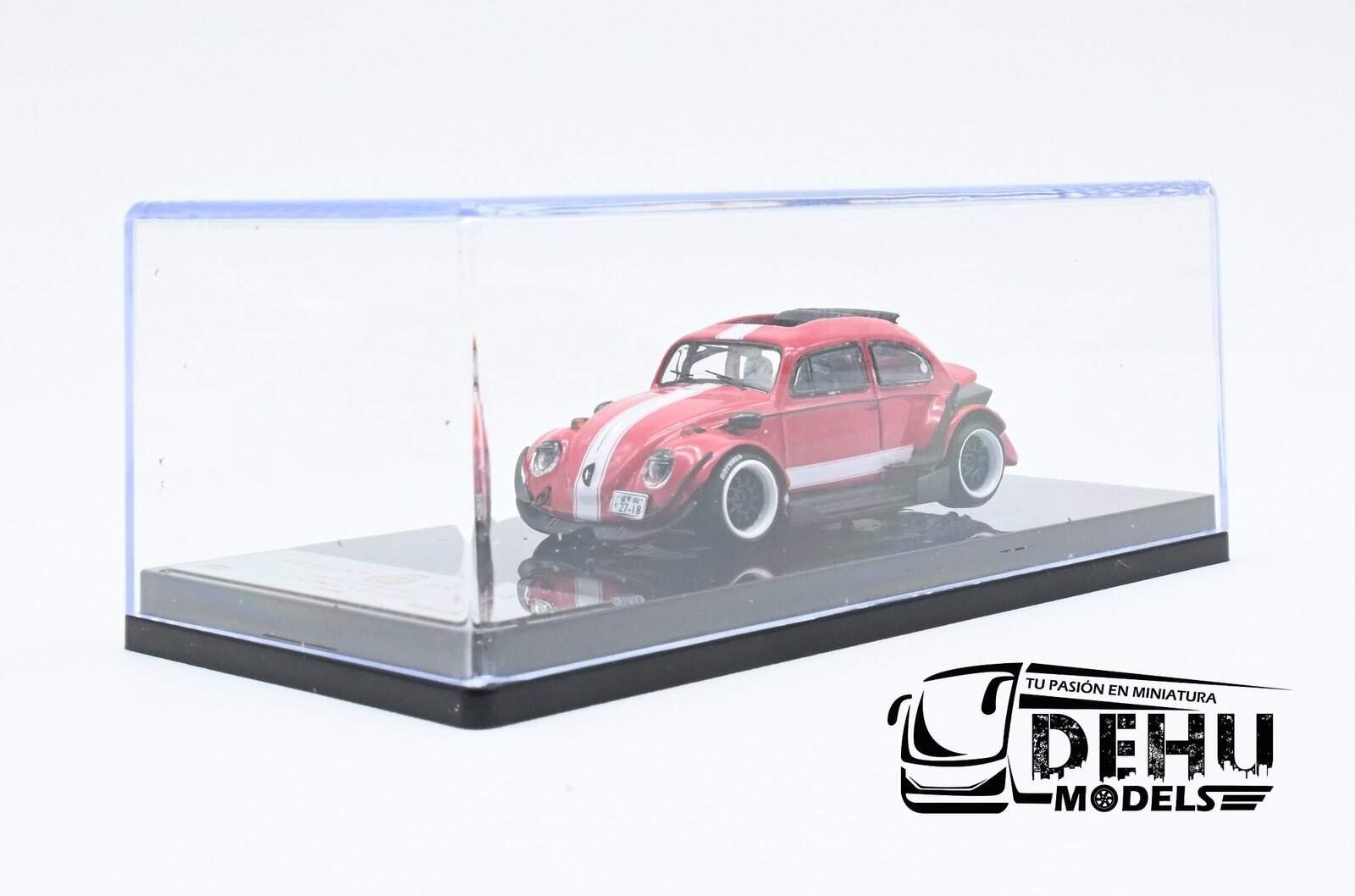 Auto a Escala 1/64 Volkswagen Beetle (vocho) Rauh Welt Begriff Brazilian Design Rojo-Blanco, ST_740008E Inspire Model - Imagen 10
