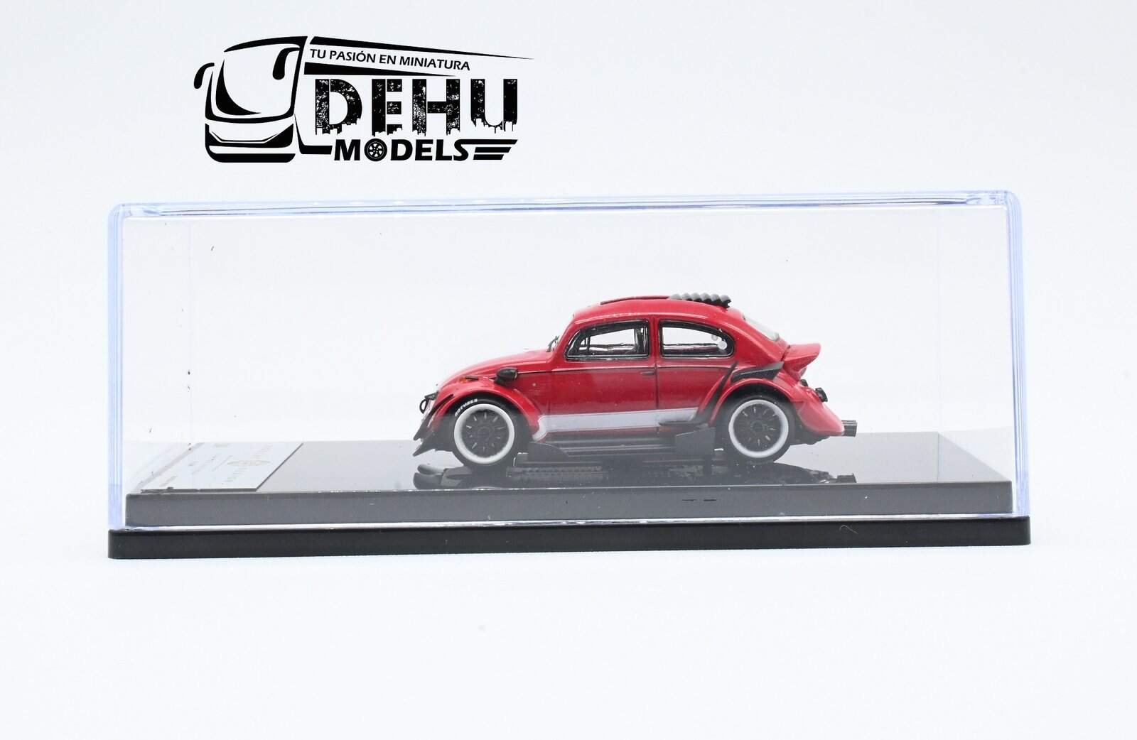 Auto a Escala 1/64 Volkswagen Beetle (vocho) Rauh Welt Begriff Brazilian Design Rojo-Blanco, ST_740008E Inspire Model - Imagen 11