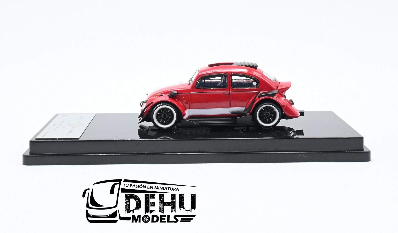 Auto a Escala 1/64 Volkswagen Beetle (vocho) Rauh Welt Begriff Brazilian Design Rojo-Blanco, ST_740008E Inspire Model - Imagen 7