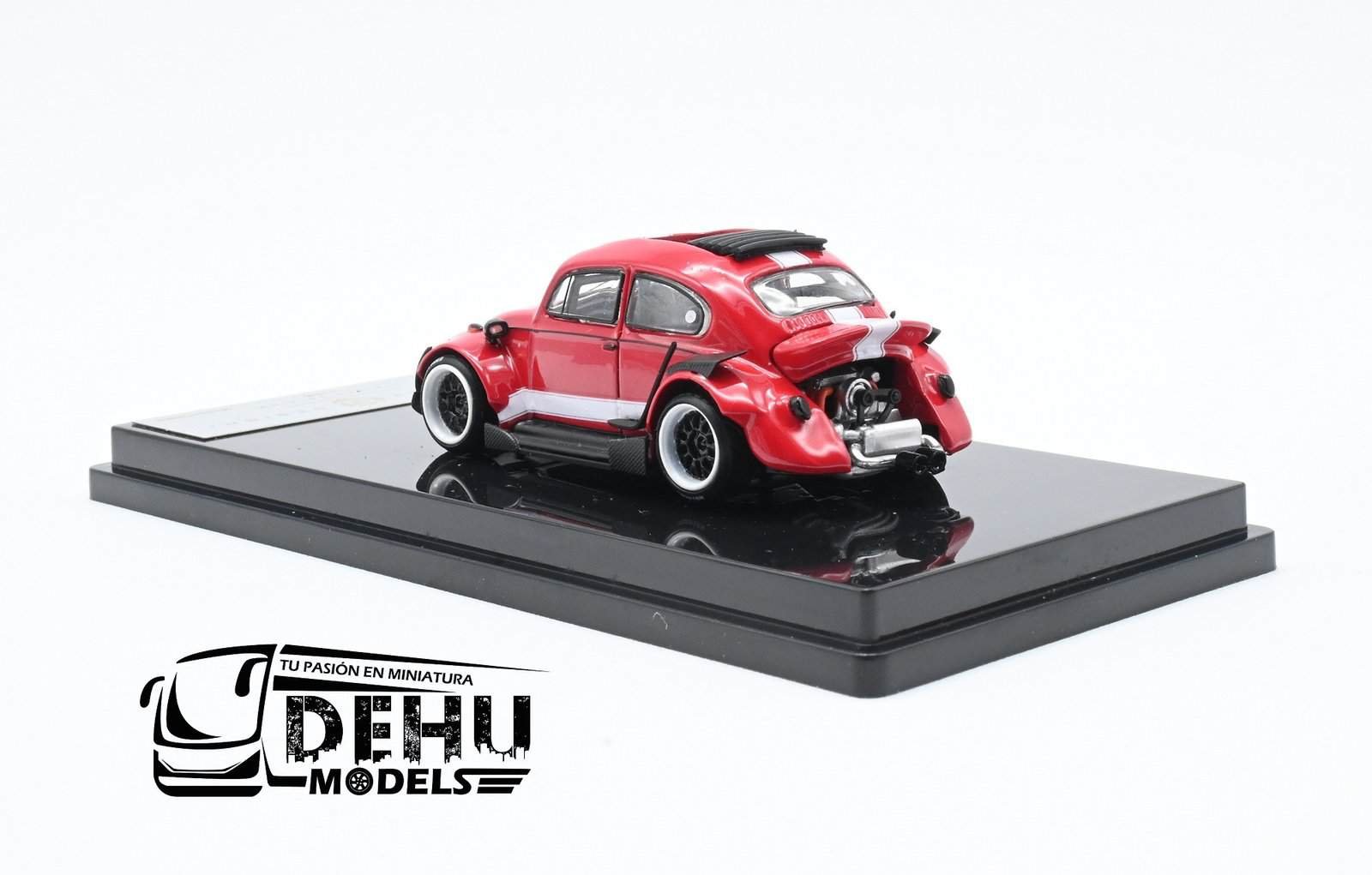 Auto a Escala 1/64 Volkswagen Beetle (vocho) Rauh Welt Begriff Brazilian Design Rojo-Blanco, ST_740008E Inspire Model - Imagen 6