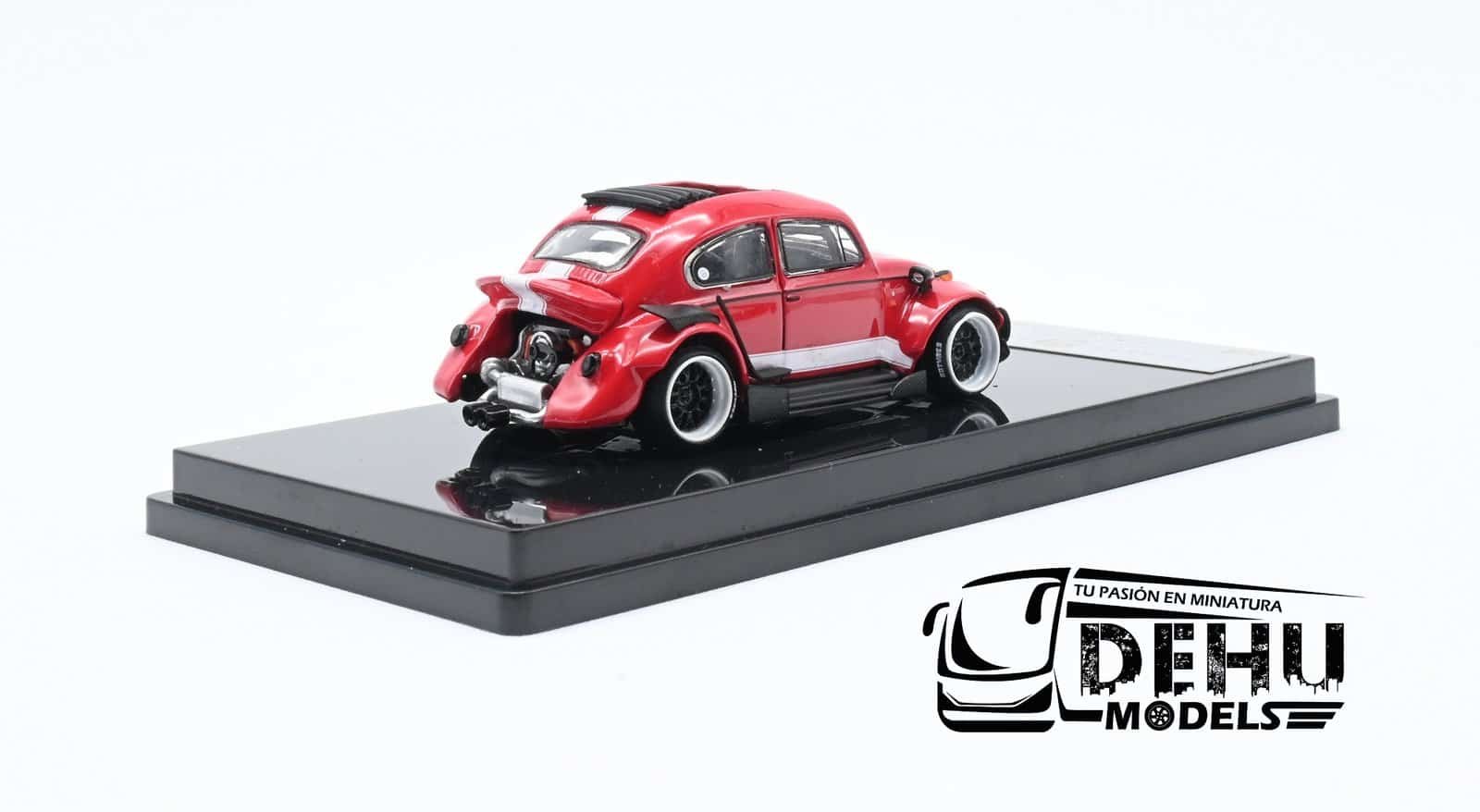 Auto a Escala 1/64 Volkswagen Beetle (vocho) Rauh Welt Begriff Brazilian Design Rojo-Blanco, ST_740008E Inspire Model - Imagen 5