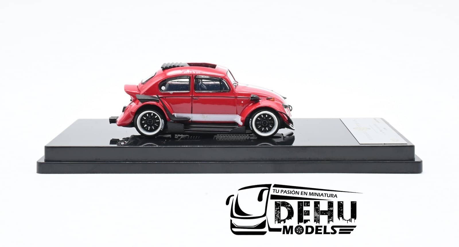 Auto a Escala 1/64 Volkswagen Beetle (vocho) Rauh Welt Begriff Brazilian Design Rojo-Blanco, ST_740008E Inspire Model - Imagen 4