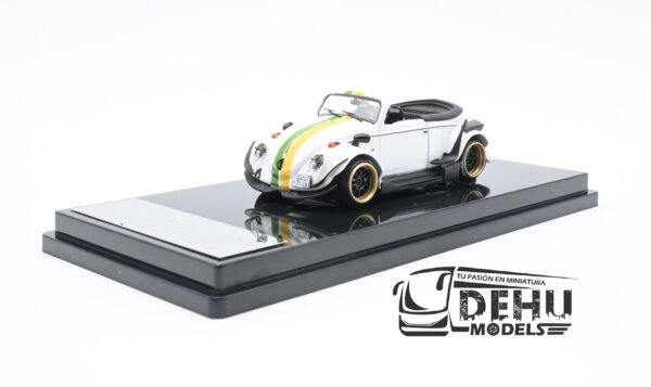 Auto a Escala 1/64 Volkswagen Beetle (vocho) Rauh Welt Begriff Brazilian Design Blanco-Verde-Amarillo, ST_740008H Inspire Model
