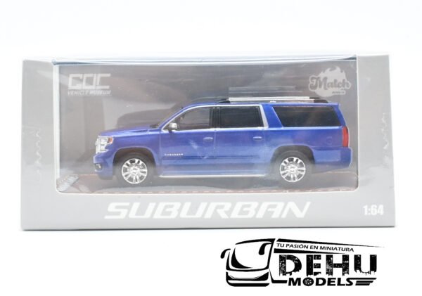 Camioneta a Escala 1/64 Chevrolet Suburban Azul, SUBAZULGOC Goc Vehicle Museum - Imagen 12