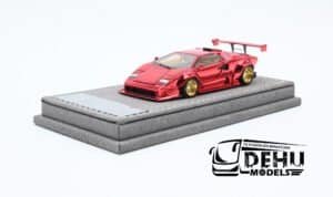 Auto a Escala 1/64 Lamborghini Countach LB Works Liberty Walk Special Edition 2025 Rojo Cromo, TAO-640002 TOPART